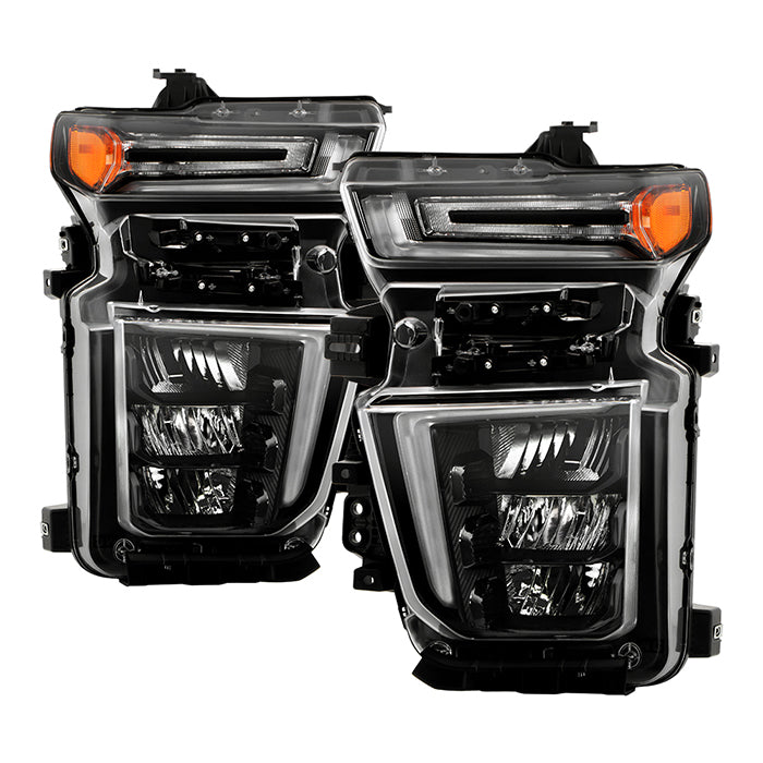 ( POE ) Chevy Silverado 20-23 2500 Superduty w/DRL LED Headlight (Fit Halogen Model only) - Black