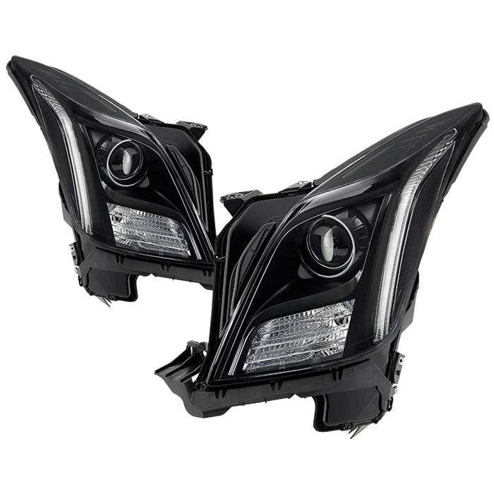 ( xTune ) Cadillac XTS 13-17 Xenon non-AFS HID OE Projector headlights - Low Beam-D3S(Not Included) ; High Beam-D3S(Not Included) ; Signal-7444NA(Included) - Black