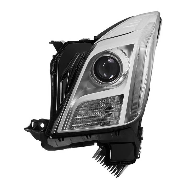 ( xTune ) Cadillac XTS 13-17 Xenon non-AFS HID OE Projector headlights - Chrome - Low Beam-D3S(Not Included) ; High Beam-D3S(Not Included) ; Signal-7444NA(Included) - Left