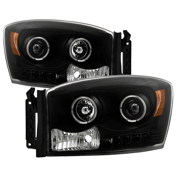 ( xTune ) Dodge Ram 1500 06-08 / Ram 2500/3500 06-09 Halo Projector Headlights - Black