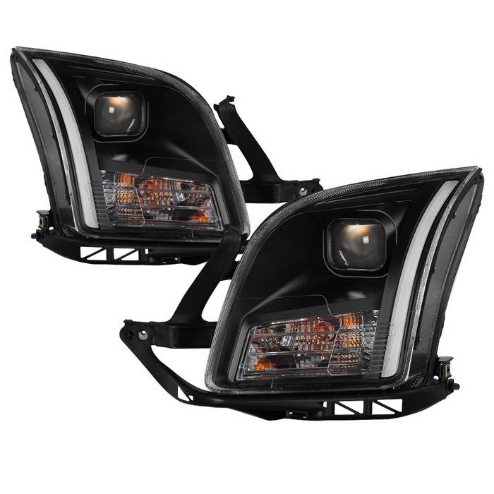 ( Akkon ) Ford Fusion 06-09 Projector Headlights - Light Bar DRL - Black