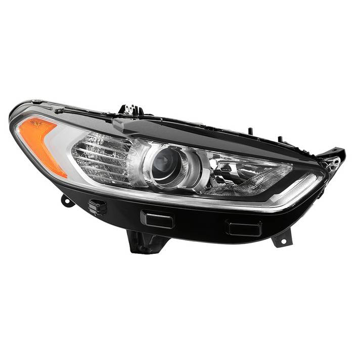 ( POE ) Ford Fusion 13-16 Passenger Side Halogen Projector Headlight - Low Beam-H7(Not Included) ; High Beam-H7(Not Included) ; Signal-PWY24W(Included) - OE Right