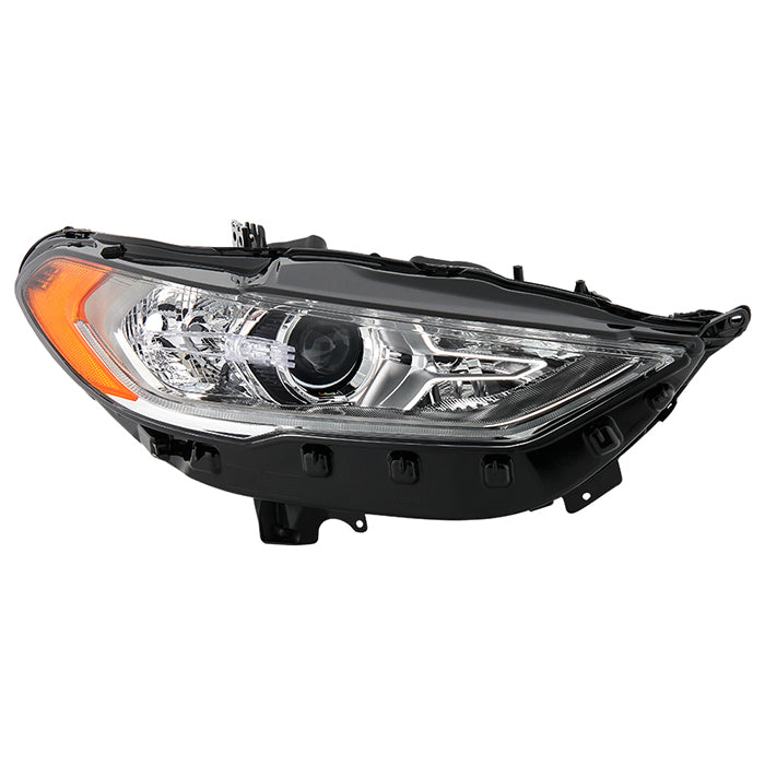 ( POE ) Ford Fusion SE 17-19 w/LED DRL Halogen Projector Headlight - Low Beam-H11(Not Included) ; High Beam-H7(Not Included) ; Signal-PWY21W(Included) - OE Right