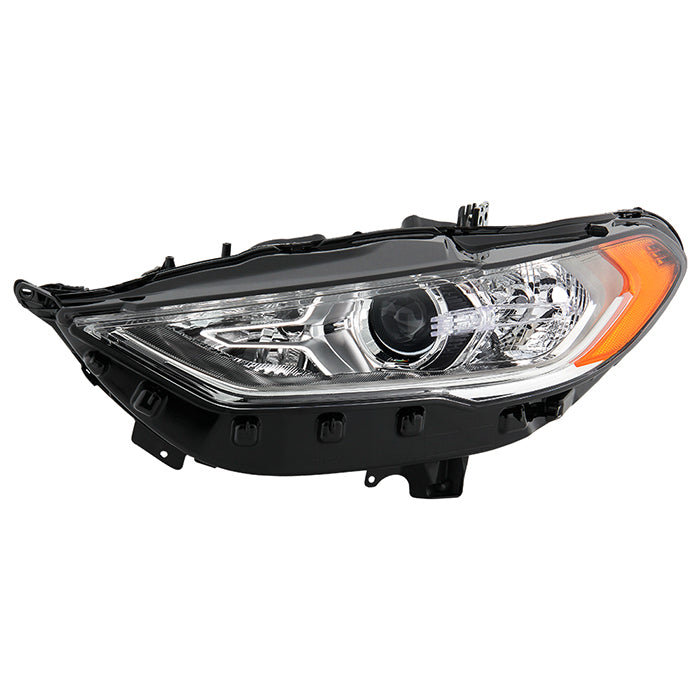 ( POE ) Ford Fusion S 17-19 non-DRL Halogen Projector Headlight - Low Beam-H11(Not Included) ; High Beam-H7(Not Included) ; Signal-PWY21W(Included) - OE Left