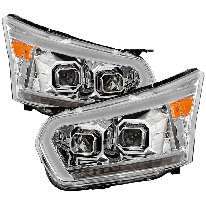 ( Akkon ) Ford Transit T250 T350 2500 3500 15-20 Halogen Only Projector Headlights With Light Tube DRL - Chrome