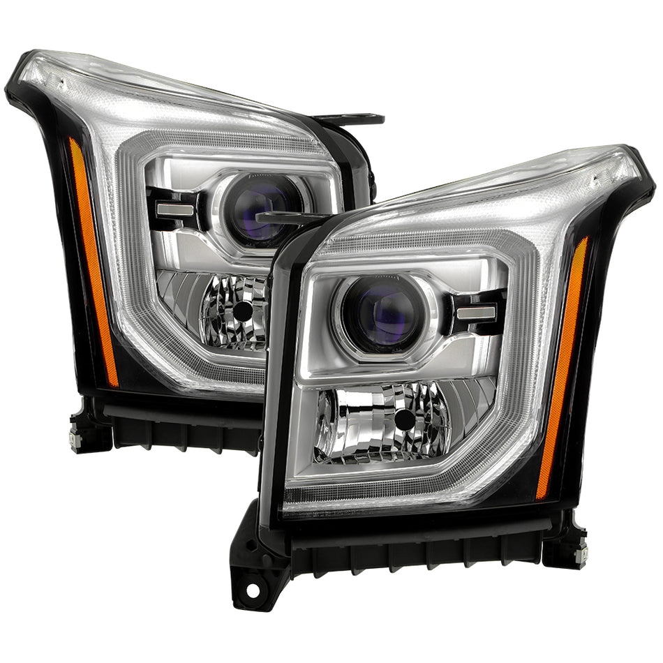 ( POE ) GMC Yukon & Yukon XL 2015-2020 Halogen Only ( Do Not Fit Xenon HID Models ) w/LED DRL & Signal Projector Headlight - Low Beam-H11(Included) ; High Beam-HB3(Included) ; - OE SET