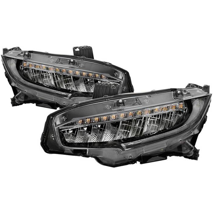 ( Akkon ) Honda Civic LX/EX/EX-T/EX-L 16-20 OEM LED Headlights (Full LED for High/Low Beams  no bulbs needed) (Don‘t Fit Touring Models) - OEM COLOR