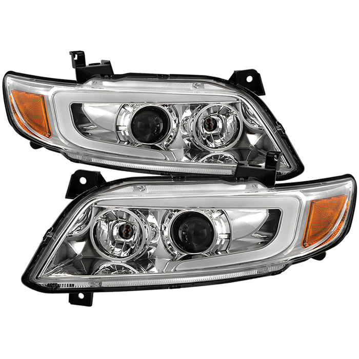 ( Akkon ) Infiniti FX35 FX45 03-08 ( Bulbs and Ballast Not Included - Swap Off Old Lamp) DRL Light Bar Switch-Back Projector Headlights - Low Beam-D2S(Not Included) ; High Beam-D2S(Not Included) ; Signal-7440A(Included) - Chrome