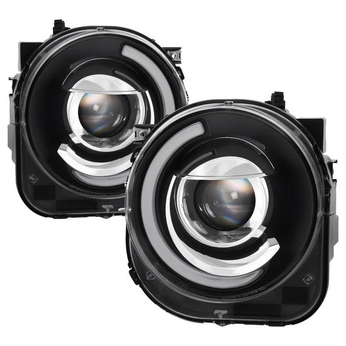 ( Akkon ) Jeep Renegade 2015-2019 Projector Headlights - Light Bar DRL - Low Beam-H13(Included) ; High Beam-H13(Included) -Black