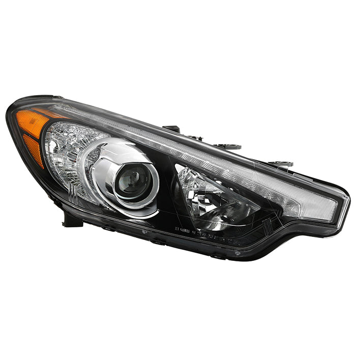 ( POE ) Kia Forte 14-16 Halogen w/LED Position Projector Headlight - Low Beam-H11(Included) ; High Beam-H1(Included) ; Signal-PY21W(Included) - OE Left