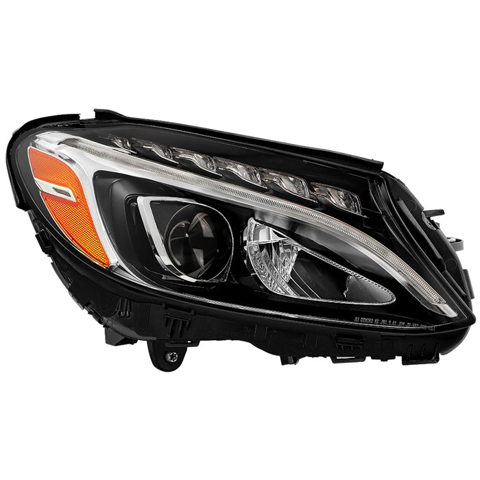 ( POE ) Mercedes Benz C Class W205 C300 C350e C400 15-18 Full LED Single Projector Headlights - OE Right