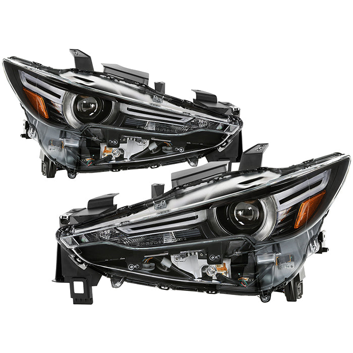 ( OE ) Mazda CX-5 17-19 Full LED w/AFS OE Projector Headlights - Low Beam-LED ; High Beam-LED ; Signal-7444NA(Not Included) - OE SET