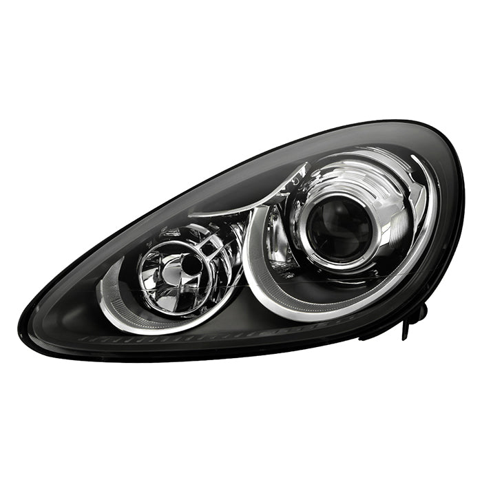( POE ) Porsche Cayenne 11-14 HID w/AFS  non-LED DRL Projector Headlights - OE Grey Left