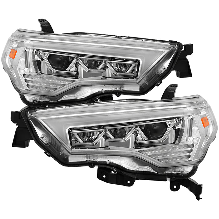 ( Akkon ) Toyota 4Runner 2014-2023 Light Bar Projector Headlights - Sequential LED Turn Signal - Chrome