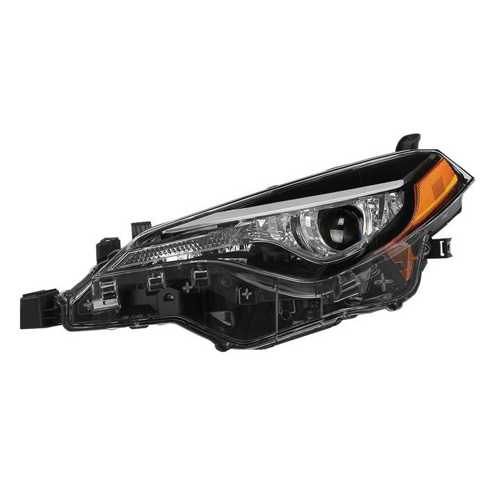 ( OE ) Toyota Corolla 17-18 Drive Side LED Single Projector Headlights - Low Beam-LED ; High Beam-LED ; Signal-7444NA(Included) - OE Left