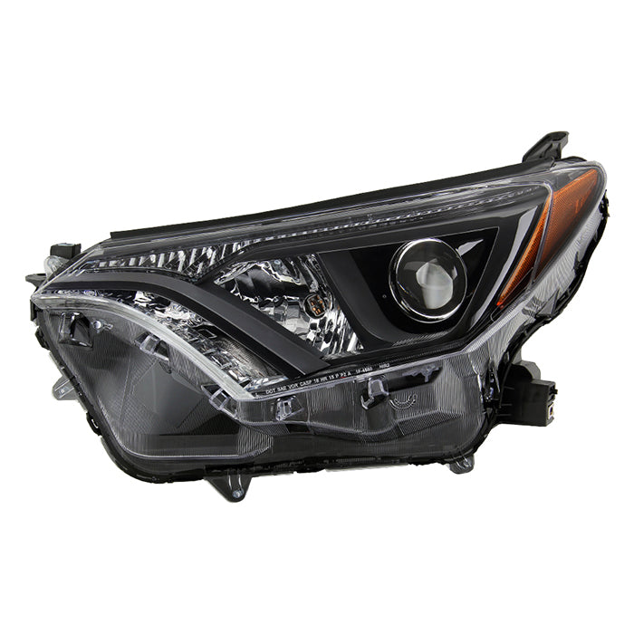 ( OE ) Toyota RAV4 16-18 (Adventure Model only) Driver Side Halogen Headlight - Low Beam-9012(Included) ; High Beam-9012(Included) ; Signal-7444NA(Included) - OE Black Left