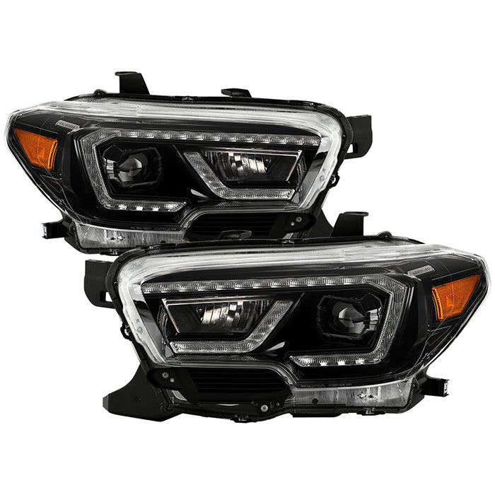 ( Akkon ) Toyota Tacoma 2016-2022 SR & SR5 Models only ( Do Not Fit TRD Models ) Full LED DRL Projector Headlights -( Low Beam - LED 40000cd ) ( High Beam - LED 50000cd ) - Black