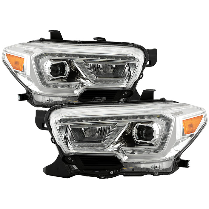 ( Akkon ) Toyota Tacoma 2016-2022 SR & SR5 Models only ( Do Not Fit TRD Models ) Sequential turn signal Full LED DRL Projector Headlights -( Low Beam - LED 40000cd ) ( High Beam - LED 50000cd ) - Chrome