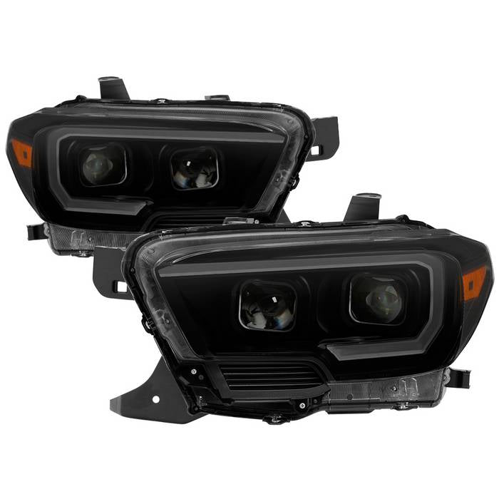 ( Akkon ) Toyota Tacoma 2016-2022 SR & SR5 Models only ( Don‘t Fit TRD Models ) DRL Light Bar Projector Headlights w/Sequential Turn Signal - Black Smoked - Low Beam - H7(Included) ; High Beam - H7(Included) ; Signal - LED(Included)
