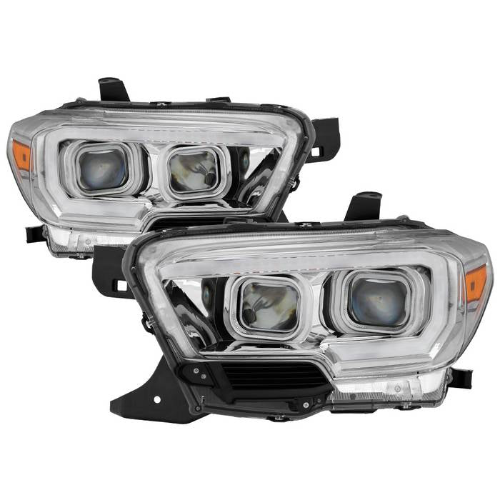 ( Akkon ) Toyota Tacoma 2016-2022 SR & SR5 Models only ( Don‘t Fit TRD Models ) DRL Light Bar Projector Headlights w/Sequential Turn Signal - Chrome - Low Beam - H7(Included) ; High Beam - H7(Included) ; Signal - LED(Included)