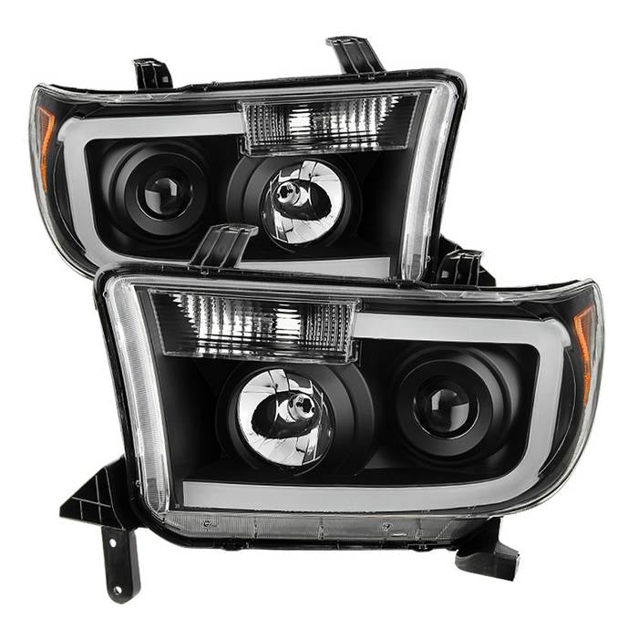 ( xTune ) Toyota Tundra 07-13 / Toyota Sequoia 08-13 LED Light Bar Projector Headlights - Black