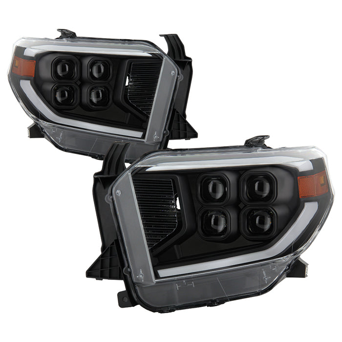 ( xTune ) Toyota Tundra 2014-2021 / 2018 Tundra ( will only fit SR and SR5 Model ) Full LED Headlights - Low Beam-LED ; High Beam-LED ; Signal-4157NA(Included) - Black