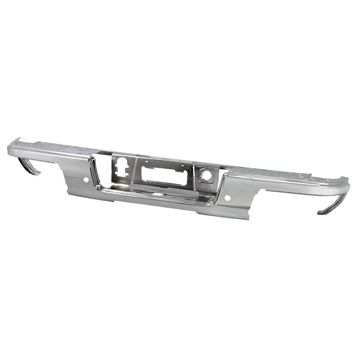 ( xTune ) Chevy Colorado 2019 / GMC Canyon 2019 w/ Parking Sensor Holes Rear Bumper Face Bar ( Compatible w/Parking Sensor Model Only ) - Chrome (Part Link # GM1102568  OEM # 84427122 )