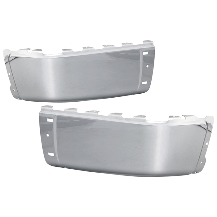 ( xTune ) Chevy Silverado 1500 2500 07-13 / GMC Sierra 07-13 Without Sensor Hole Rear Bumper Cap End - Chrome - SET