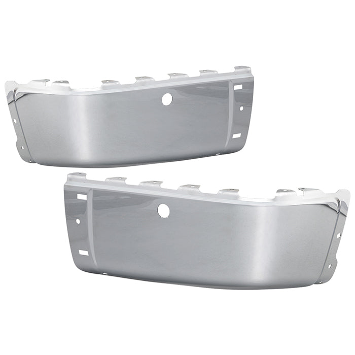 ( xTune ) Chevy Silverado 1500 2500 07-13 / GMC Sierra 07-13 with Sensor Hole Rear Bumper Cap End - Chrome - SET