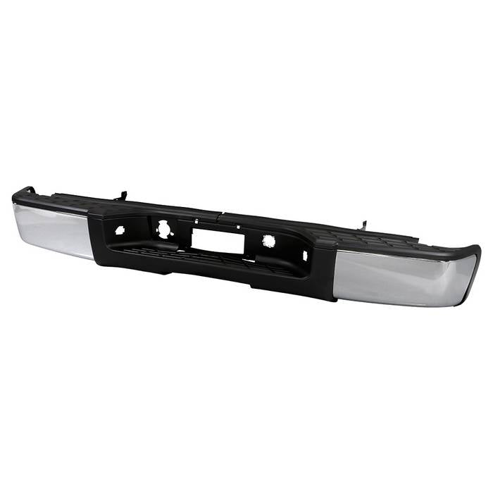 ( xTune ) Chevy Silverado 1500 07-13 / GMC Sierra 1500 07-13 ( don‘t fit Models with Park Assist Sensors Hole ) ( Don‘t Fit 2500/3500 models ) OEM Style Steel Rear Bumper - Chrome ( Brackets  Hardware  And Step Pads All Included ) ( OEM Part # GM1103147 )