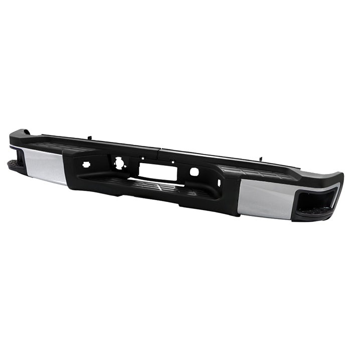 ( xTune ) Chevy/GMC Silverado/Sierra 2500/3500 11-13 (Fits Single Rear Wheel w/o Rear Sensor Model) (Not Compatible w/ Rear Park Assist Models) (Not Compatible 1500 Models) Corner Step Style Rear Bumper - Chrome (Brackets/Hardware/Step Pads All Included)