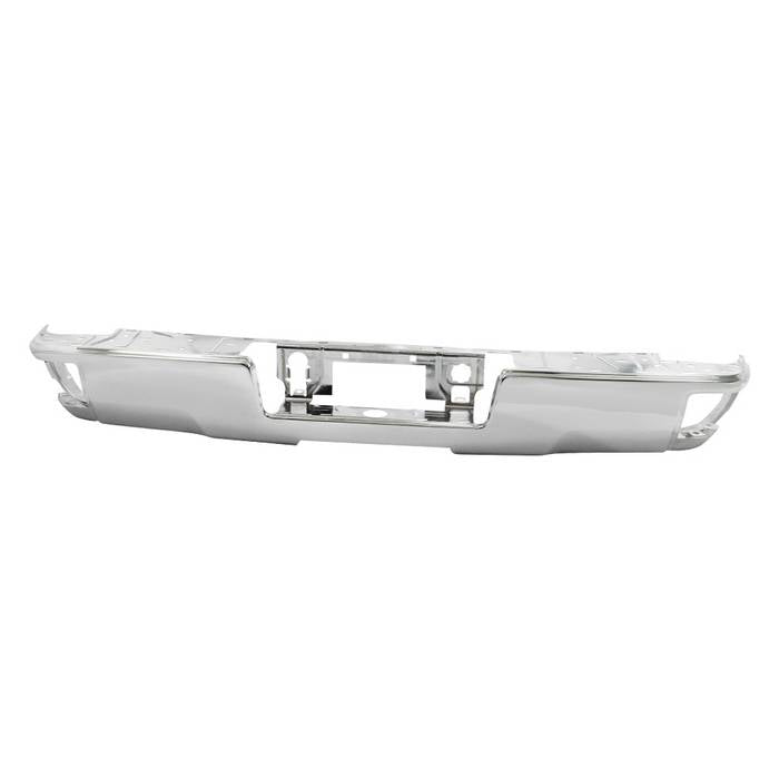 ( xTune ) Chevy 1500 14-18 / GMC Sierra 1500 14-18 ( w/o Park Assist Sensor Holes   Bumper Shell Only   Hardware NOT Included) Rear Steel Bumper - Chrome ( Part Link # GM1102558  OEM # 23108142 )