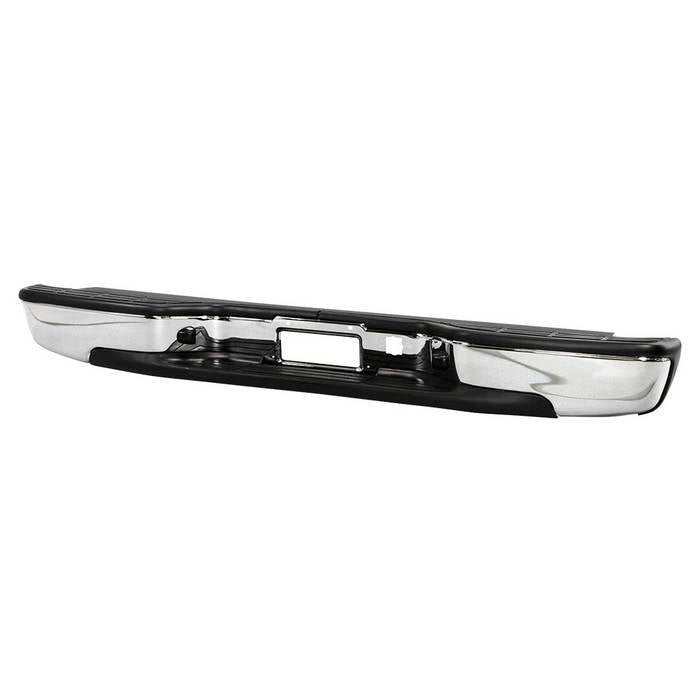 ( xTune ) Chevy/GMC Silverado/Sierra 1500 99–06/Classic 07 | Silverado/Sierra 2500 99–04 (99 Models w/ New Body Style) (Not Models w/ Parking Senor Hole) OEM Style Rear Bumper - Chrome ( Brackets/Hardware/Step Pads All Included) (OEM Part # GM1103122)