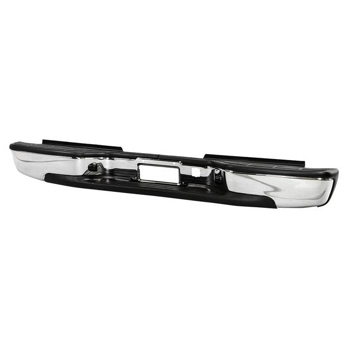 ( xTune ) Chevy/GMC Silverado/Sierra 1500 99–06/Classic 07 | Silverado/Sierra 2500 99–04 (99 Models w/ New Body Style) (Not Models w/ Parking Senor Hole) OEM Style Rear Bumper - Chrome ( Brackets/Hardware/Step Pads All Included) ( OEM Part # GM1103129 )