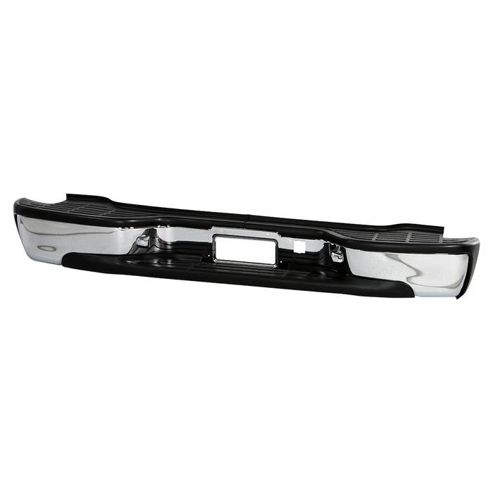 ( xTune ) Chevy Suburban 1500 2500 Tahoe / GMC Yukon Yukon XL 1500 2500 00-06 (For Models Without Impact Strip) OEM Style Steel Rear Bumper - Chrome ( Brackets  Hardware  And Step Pads All Included ) ( OEM Part # GM1103103 )