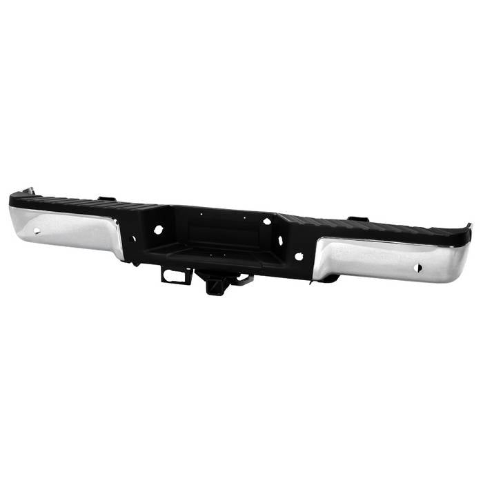 ( xTune ) Ford F150 Styeside Standard Bed 09-14 w/ Parking Sensor Holes and Class iii Hitch ( Compatible with Parking Sensor & Class iii Hitch Model Only ) - Chrome