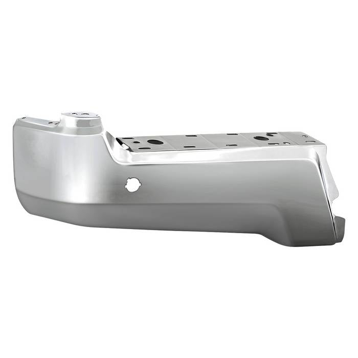 ( xTune ) Ford F250 F350 17-19  with Sensor Hole Rear Bumper Cap End - Chrome - Left  ( Part Link # FO1102387   OEM # HC3Z17906KA )