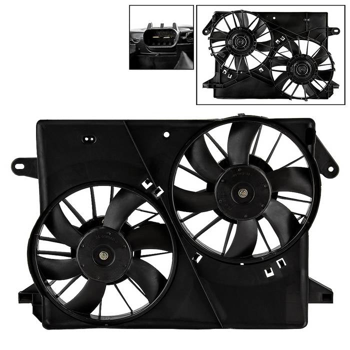 ( xTune ) Radiator Fan For Dodge Magnum 05-08   Charger 06-09  Challenger 08-10   Chrysler 300 05-09