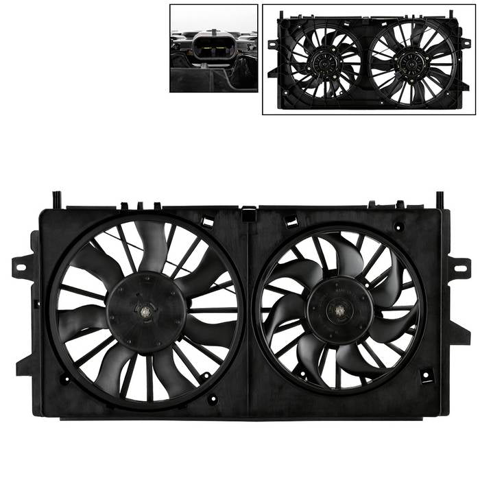 ( xTune ) Radiator Fan For Chevy Impala 06-16 3.5L   Monte Carlo 06-07 5.3L  05-08 Pontiac Grand Prix 5.3L