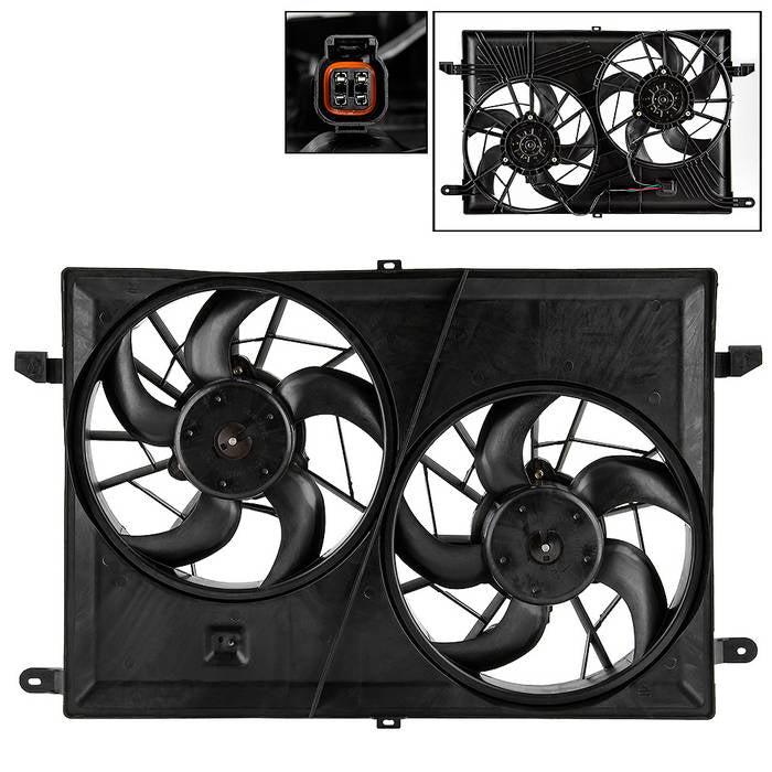 ( xTune ) Radiator Fan For GMC Acadia 07-17  Saturn Outlook 07-10  Buick Enclave 08-17  Chevy Traverse 09-17