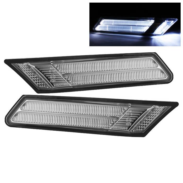 ( xTune ) Porsche 911 997 05-07 Clear LED Bumper Lights - Chrome